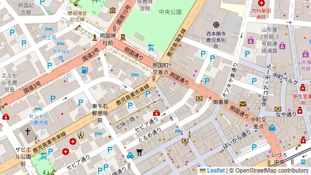 天文館パーティースペースの周辺地図