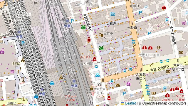 ダーツバー&ダイニング REGALO 大宮東口駅前店の周辺地図