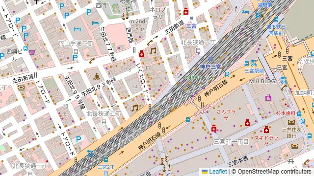 UNLIMITED 神戸三宮店の周辺地図