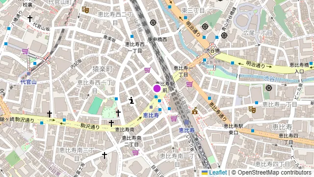 H¹T恵比寿 会議室 02の周辺地図