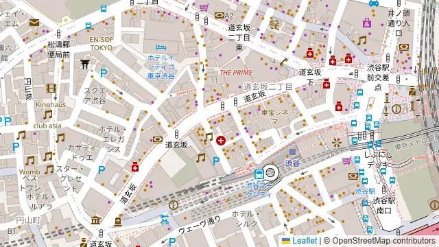 渋谷ガーデンスペース道玄坂店の周辺地図