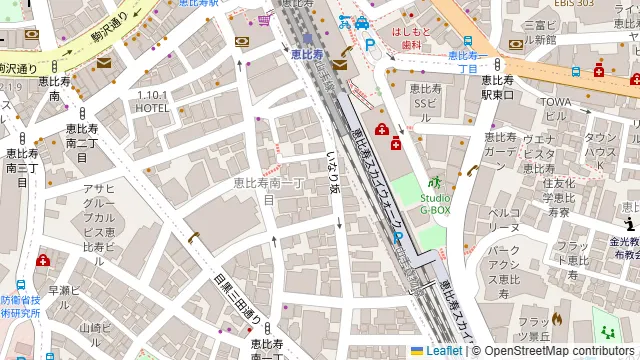 RIVERLD恵比寿Ａの周辺地図