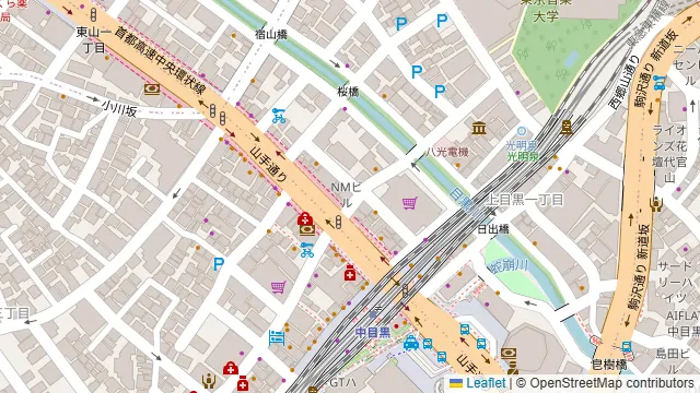 PonPon Lounge 中目黒の周辺地図