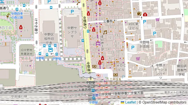 くいもの屋わん 中野北口店の周辺地図