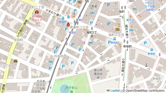 個室完備 大衆とり酒場 とりいちず 富山店の周辺地図