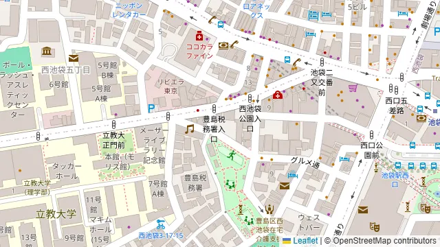 グレイドパーク池袋の周辺地図