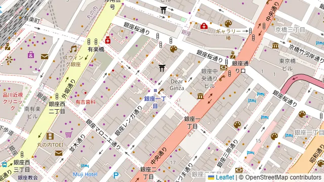 GINZA CAFE dining and barの周辺地図