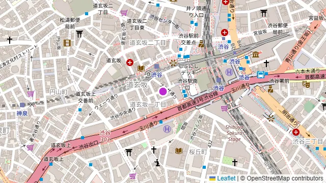 渋谷ガーデンスペース道玄坂店の周辺地図