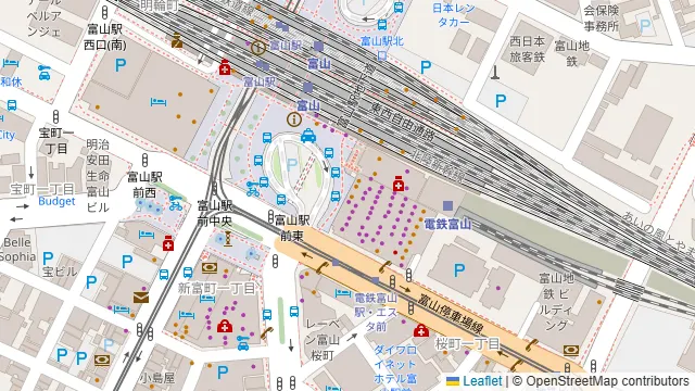 全席個室 隠れ家居酒屋 囲 富山駅前店の周辺地図