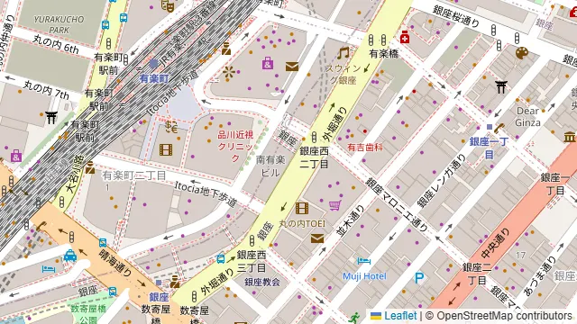 kawara CAFE&DINING 銀座店の周辺地図