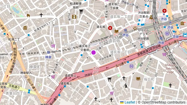 ピザ&ワイン UeCONA(ウエコナ)渋谷道玄坂離れの周辺地図
