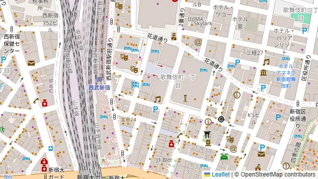 NightClub WARP SHINJUKUの周辺地図