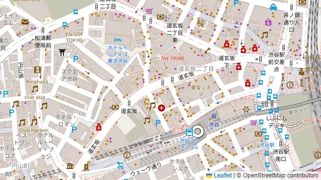 渋谷ガーデンスペース道玄坂店の周辺地図