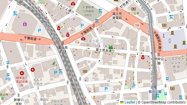 吟乃月 千葉店の周辺地図