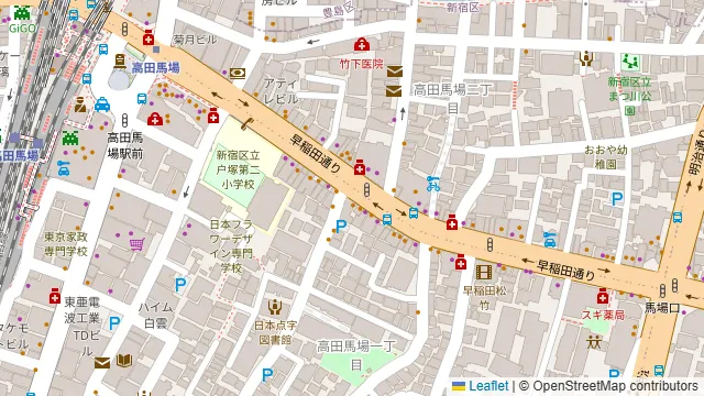 炭火ビストロ ゴーバル 高田馬場店の周辺地図