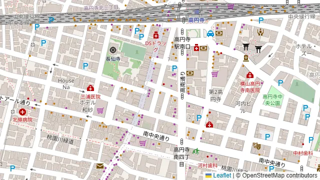 コワーキングカフェ・バー"mui"会議室の周辺地図