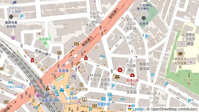 nova五反田の周辺地図