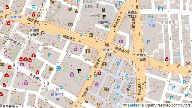 隠れ家cafe&bar KINEEL 新宿東口の周辺地図
