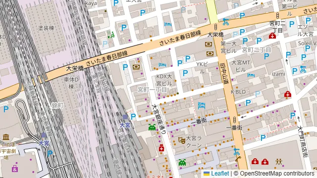 Beer Pong BAR GROVE 大宮店の周辺地図