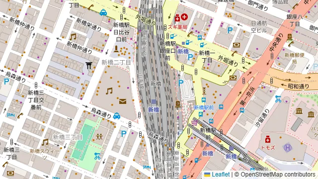 燻製鉄板焼 クラフトビール MOKU 新橋店の周辺地図