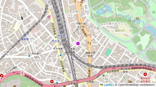 焼き鳥 神鶏 代々木の周辺地図