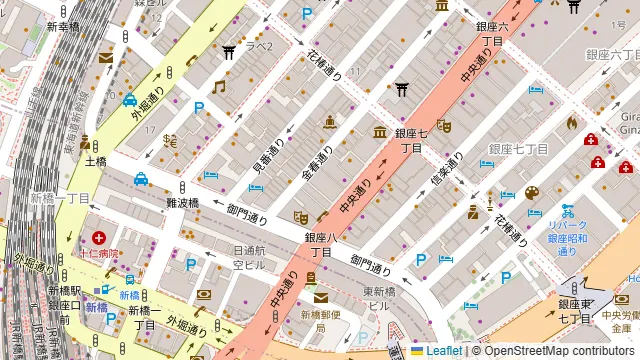 銀座方舟 大吟醸いろりの周辺地図