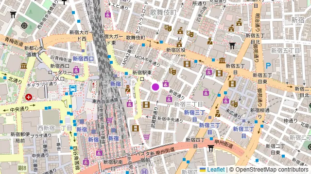 Darts UP 新宿東口の周辺地図