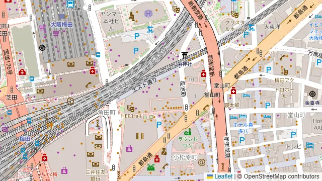 ふれあい貸し会議室 梅田No141の周辺地図