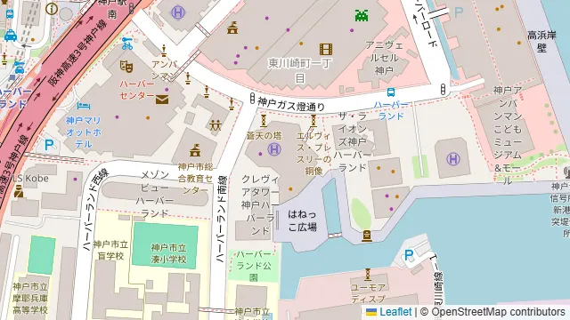 和食六甲 神戸ハーバーランドの周辺地図