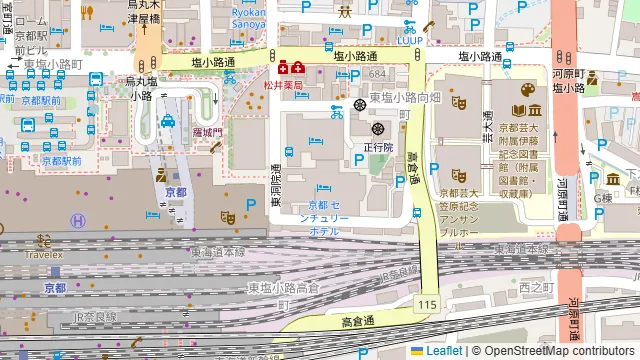 ビュッフェ ラジョウ(京都センチュリーホテル)の周辺地図