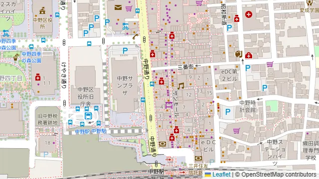 ネオビストロ MURA 中野店の周辺地図