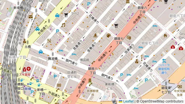 銀座方舟 大吟醸いろりの周辺地図