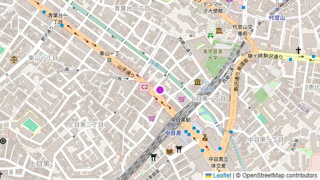 Asian Dining & Bar SITA 中目黒本店の周辺地図