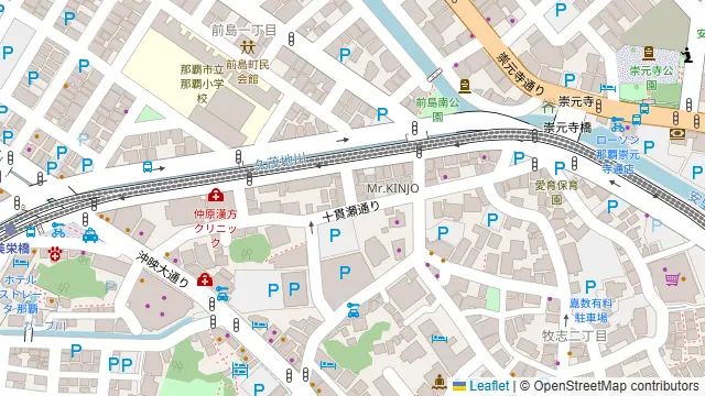 牧志プリーストの周辺地図