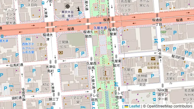 スノーピークカフェ 久屋大通公園店の周辺地図