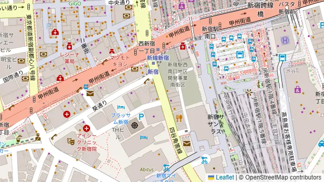 エクセルシオールスペース西新宿店の周辺地図