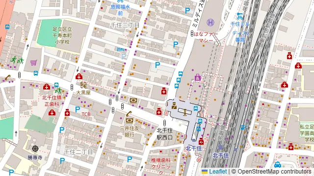 KICHIRI Garden Table 北千住の周辺地図