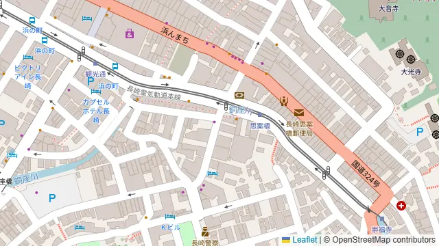 いろり家 長崎思案橋店の周辺地図