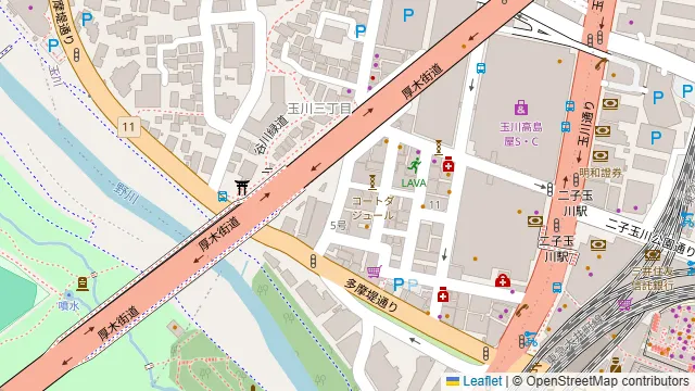 玉の蔵 二子玉川店の周辺地図