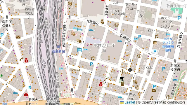 NightClub WARP SHINJUKUの周辺地図