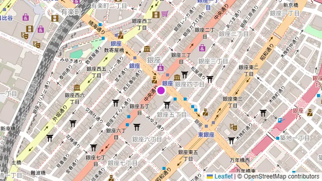 銀座ライオン 銀座五丁目店の周辺地図