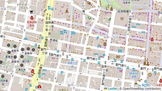 ハンバーグの店 モンブラン 浅草店の周辺地図