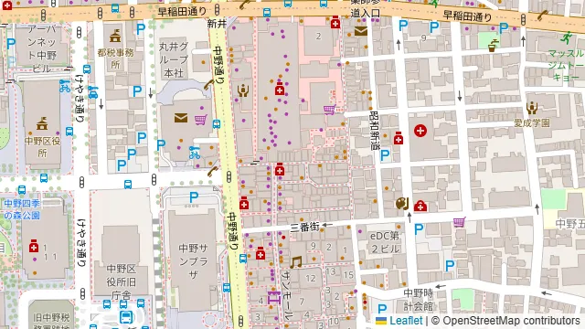 炭火ビストロ ゴーバル 中野店の周辺地図