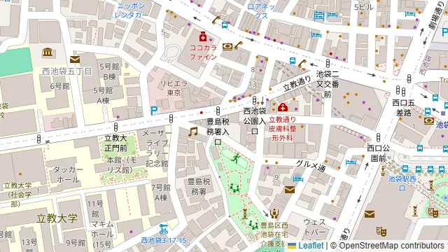グレイドパーク池袋の周辺地図
