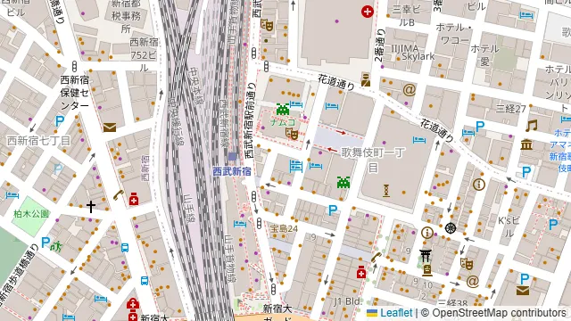 Dining Darts Bar Bee Shinjukuの周辺地図