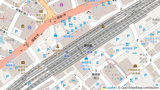 鶏菜 静岡駅前店の周辺地図