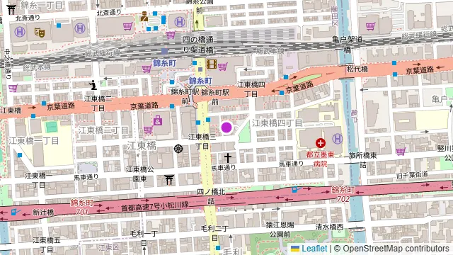 錦糸町ジンギスカン オクノ羊ヤ ミナミの周辺地図