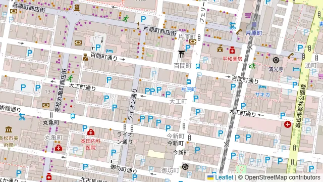 大衆とり酒場 とりいちず 高松ライオン通り店の周辺地図