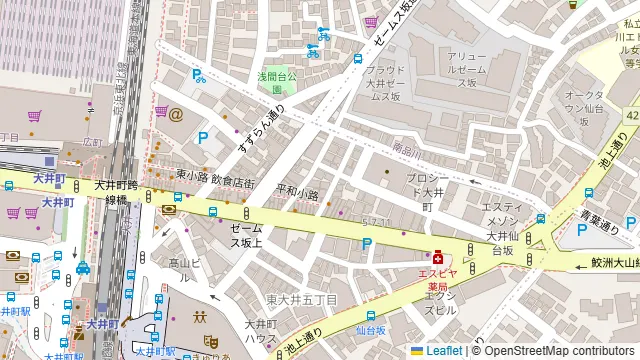 昭和浪漫 大井町の周辺地図