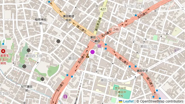 一軒家貸切ダイニング KADO二子玉川の周辺地図